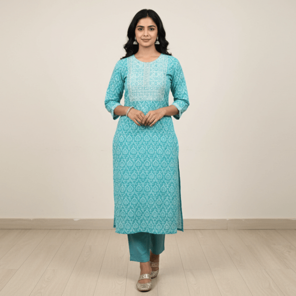 Cotton Kurti - Blue
