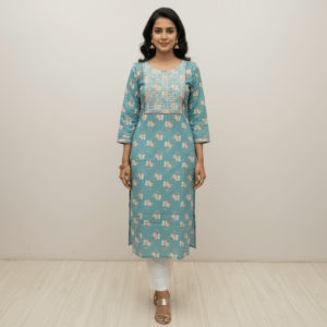 Cotton Kurti Blue